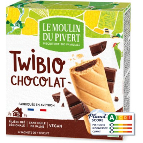 [Par Naturalia] Moulin Du Pivert Twibio Chocolat Noir 150G Bio