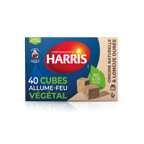 Harris 40 cubes allume-feu 100% naturels FSC