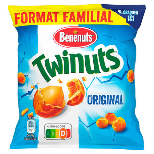 Benenuts - Twinuts - Cacahuètes enrobées saveur nature - Le sachet de 260g