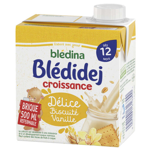 Blédidéj croissance délice biscuité vanille - dès 12 mois, Blédina (500 ml)