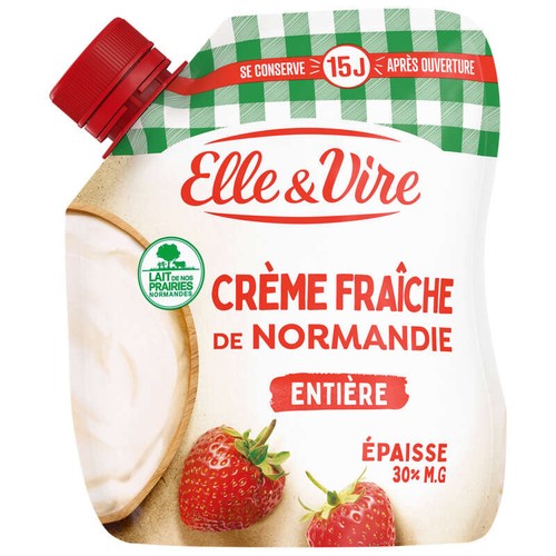Elle & Vire Crème De Normandie Épaisse Entière 30% de Mg 33cl