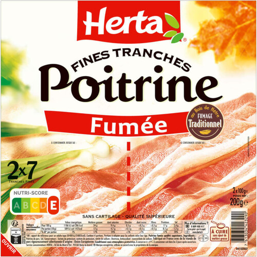 Herta Poitrine fumée 2x100g