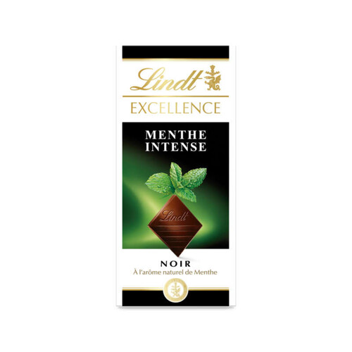 Lindt Excellence Tablette Chocolat Noir Menthe 100G