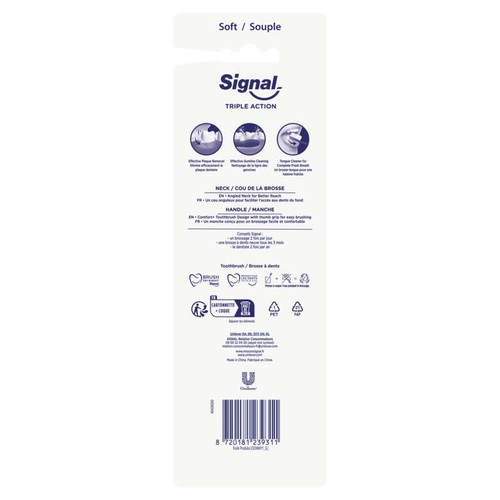 Signal Brosse à Dents Triple Action Souple x4