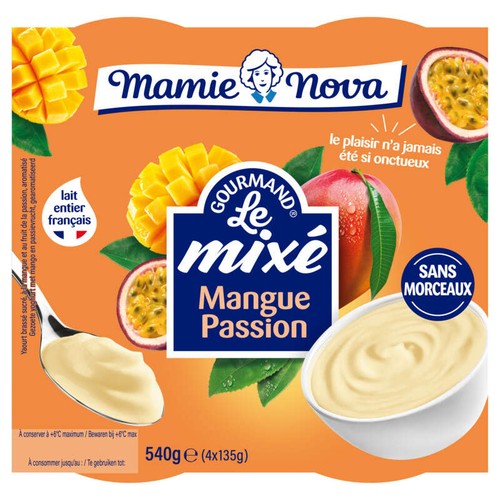 Mamie Nova Le mixé mangue-passion 4x135g