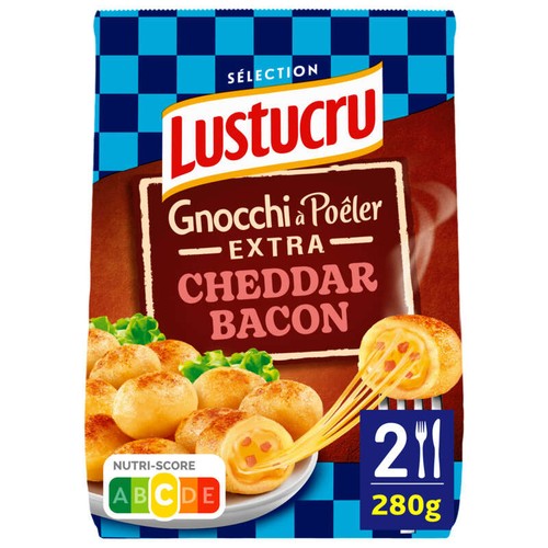 Lustucru Gnocchi a poêler extra cheddar bacon 280g
