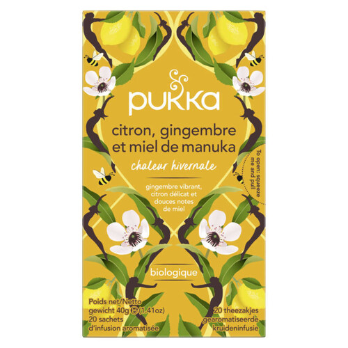 [Par Naturalia] Pukka Tisane Citron Gingembre Manuka - 20 Sachets Bio