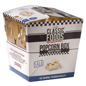 Classic Foods Popcorn Box Salé, Pour Micro-Ondes 100G.