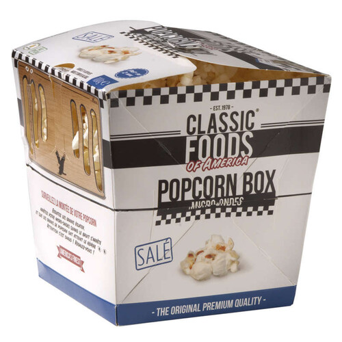 Classic Foods Popcorn Box Salé, Pour Micro-Ondes 100g