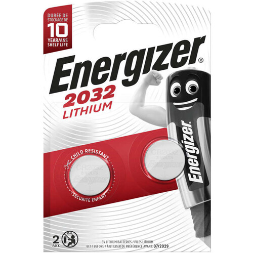 Energizer Piles Cr2032 Lithium 3 Volts X2