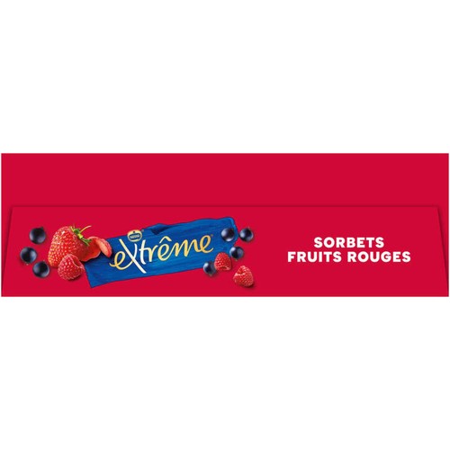 Nestlé Extrême Cônes glacés sorbets fruits rouges x6 426g