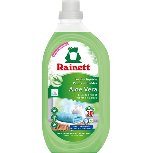Rainett Lessive Liquide Peaux Sensibles Aloe Vera 1,5L