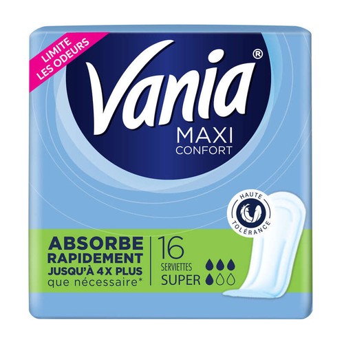 Vania Serviettes Super Maxi Confort x16