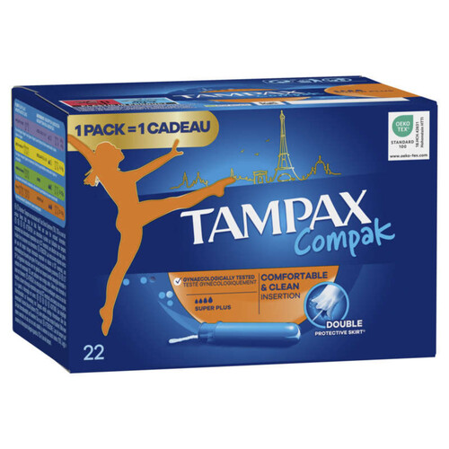 Tampax Compak Tampons Avec Applicateur Super Plus X22