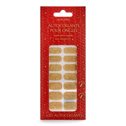 Monoprix Stickers Vernis Doré de Noël 2026