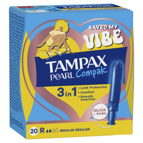 Tampax Pearl Compak Régulier Tampons Avec Applicateur x20