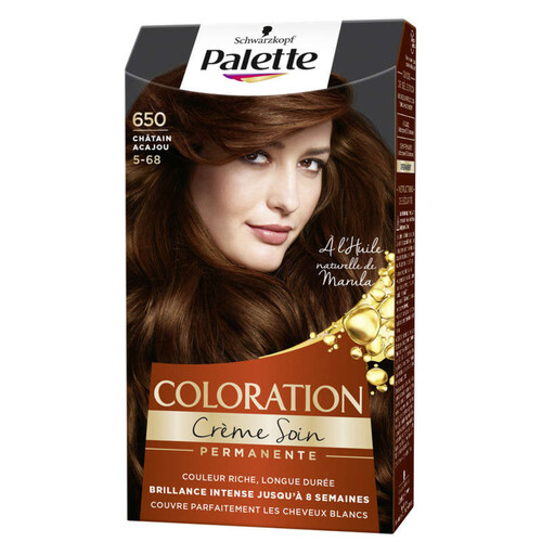 Schwarzkopf Palette Coloration Permanente Cheveux Chatain Acajou 650