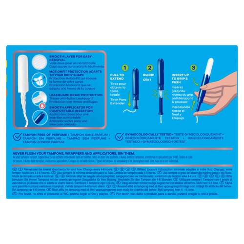 Tampax Pearl Compak Super Tampons Avec Applicateur x36