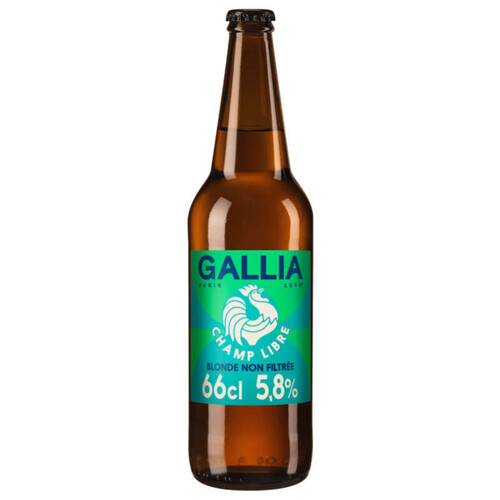 Gallia Champ Libre Bière blonde non filtrée 66cl