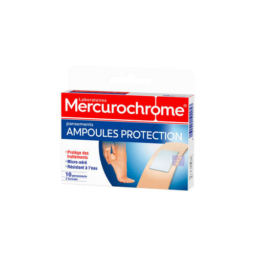 Mercurochrome Pansements Ampoules Protection x10