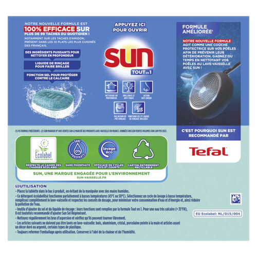 Sun Tablette Lave-Vaisselle Tout en 1 *46