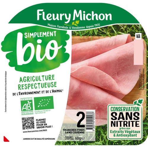 Fleury Michon Jambon Simplement Bio x2