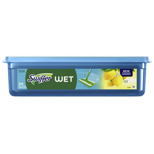 Swiffer Serpillières Imprégnées Pour Sol, Parfum Citrus Fresh x20