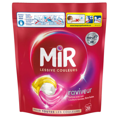 Mir Capsules Lessive Liquide Couleurs *20 Lavages