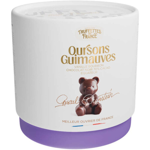 Trufettes de France Ourson Guimauves Vanille Bourbon Chocolat Noir 70% Cacao Equateur 200g