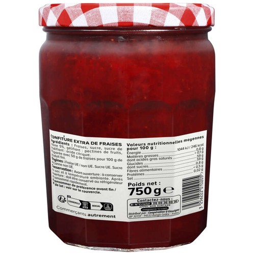 Bonne Maman confiture à la fraise pot 750g