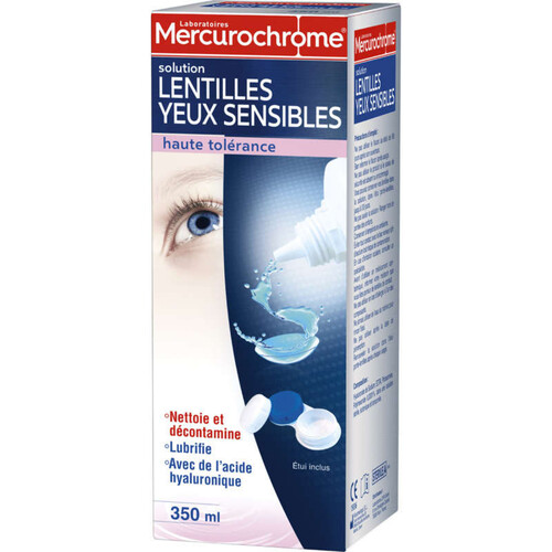 Mercurochrome Solution Lentilles Yeux Sensibles 350Ml