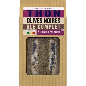Monoprix Sandwich Thon olives noires blé complet 150g