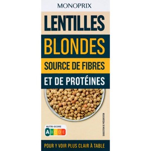 Monoprix Lentilles Blondes 500g
