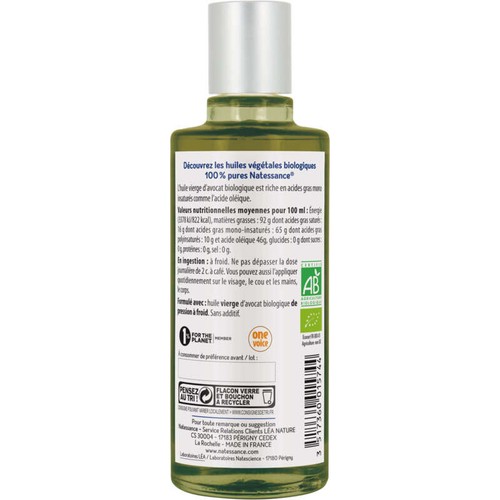 [Para] Natessance Huile d'Avocat Bio 100ml