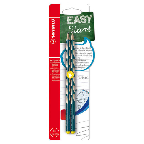 Stabilo Crayons Hb Pour Gaucher Easy Graph X2