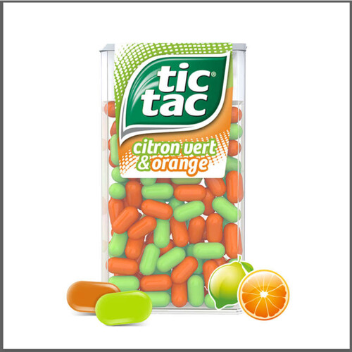 Tic Tac bonbons goût orange & citron vert x110 - 54g