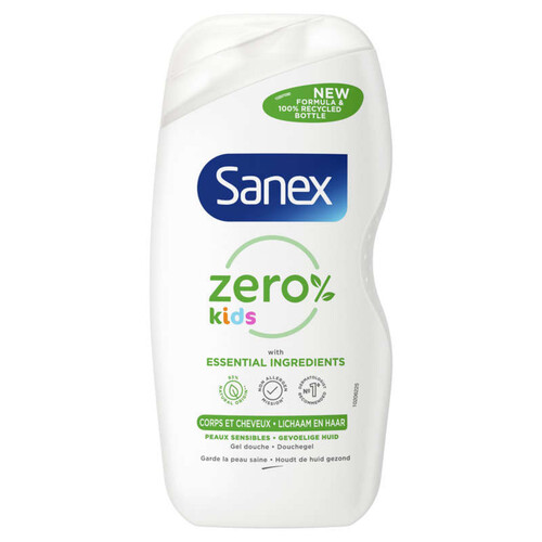 Sanex Gel Douche Enfants Corps & Cheveux Zéro 0% Essentials 475ml