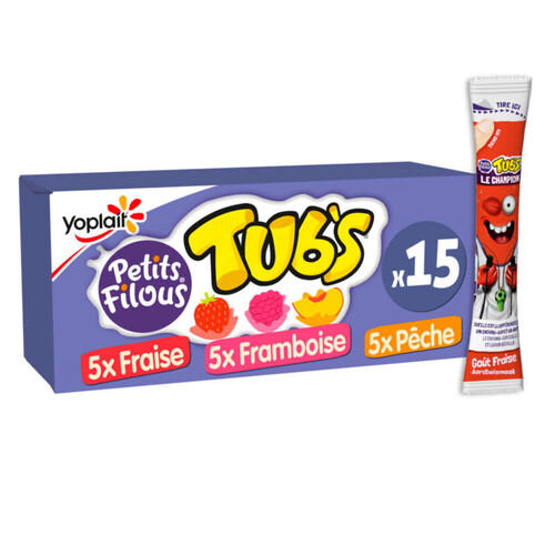 Yoplait petits filous tub's yaourt pour enfants panache pots 15x37g