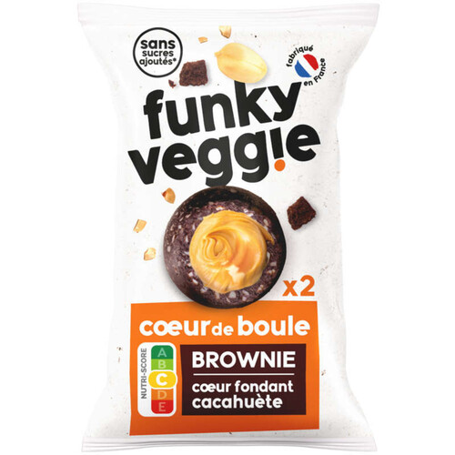 Funky Veggie Coeur de boule brownie coeur fondant cacahuètes bio 36g
