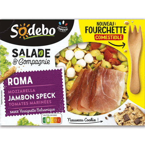 Sodebo Salade & Cie Roma Jambon Speck Mozzarella Tomates Marinées 320g