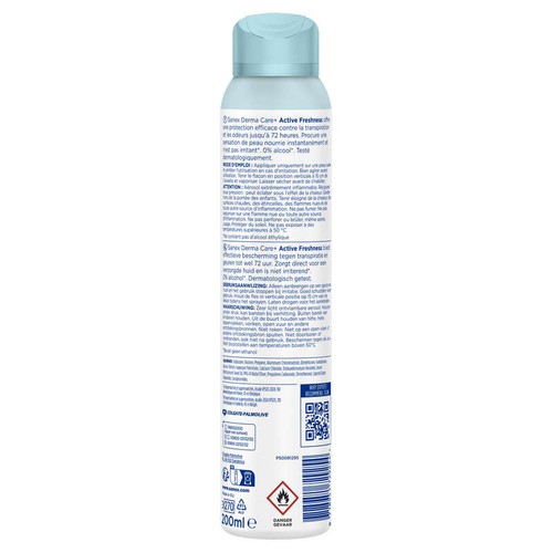 Sanex Derma Care+ Deodorant 72h Active Fresh 200ml