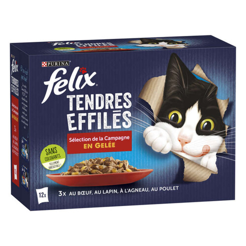 Felix Tendres Effilés En Gelée Viandes 12X85G