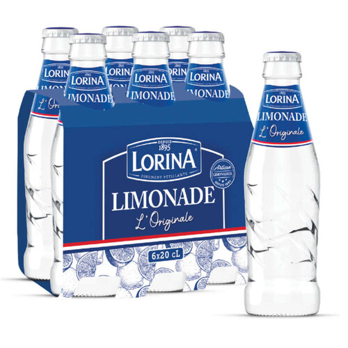 Lorina Limonade Artisanale Bouteille en Verre 6x20cl
