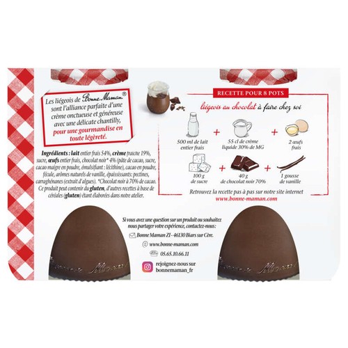 Bonne Maman Liégeois Chocolat 2x105g