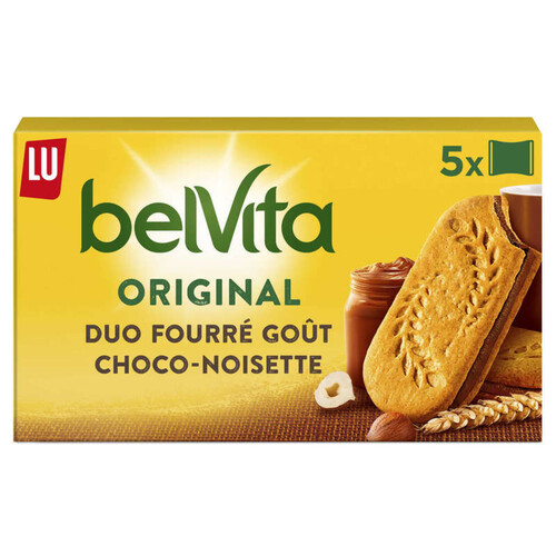 Lu Belvita Petit Déjeuner Biscuits fourrés Choco Noisette 253g