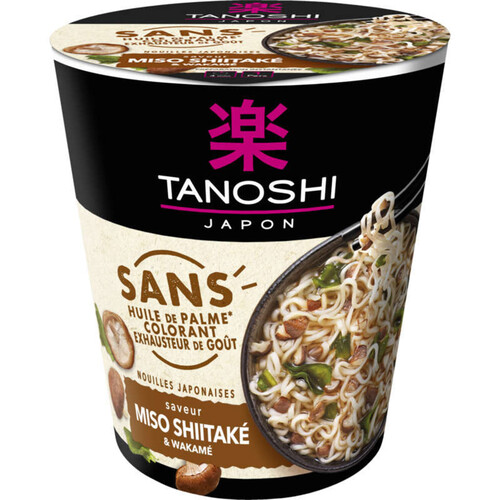 Tanoshi Tano Cup Nouilles Sans Color Shitake 64g