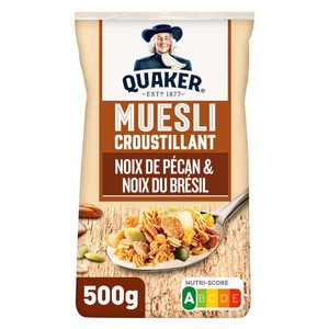 Quaker Muesli Croustillant Céréales Noix de Pécan & Noix du Brésil 500g