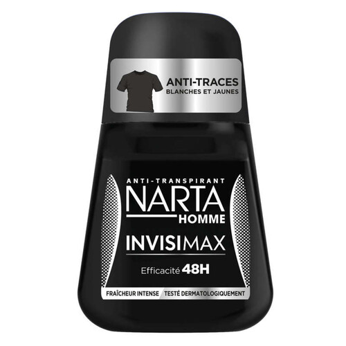 Narta Déodorant Bille Homme Invisible Max 48H 50ml