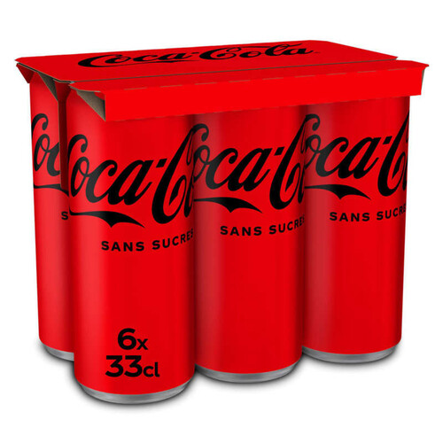 Coca-cola sans sucres canettes 6x33cl