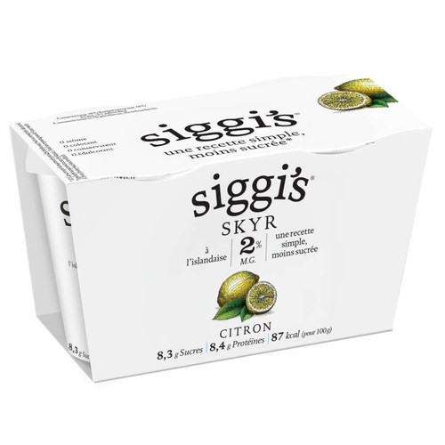 Siggi's Skyr Citron 2% Mg  2x140g